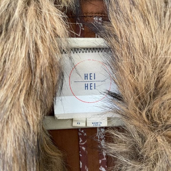 Anthropologie Hei Hei Faux Fur Vest, Removable Collar, Size XS - Picture 5 of 9